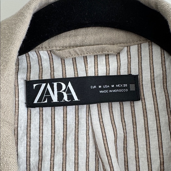 Zara Cropped Linen Jacket - Picture 4 of 6